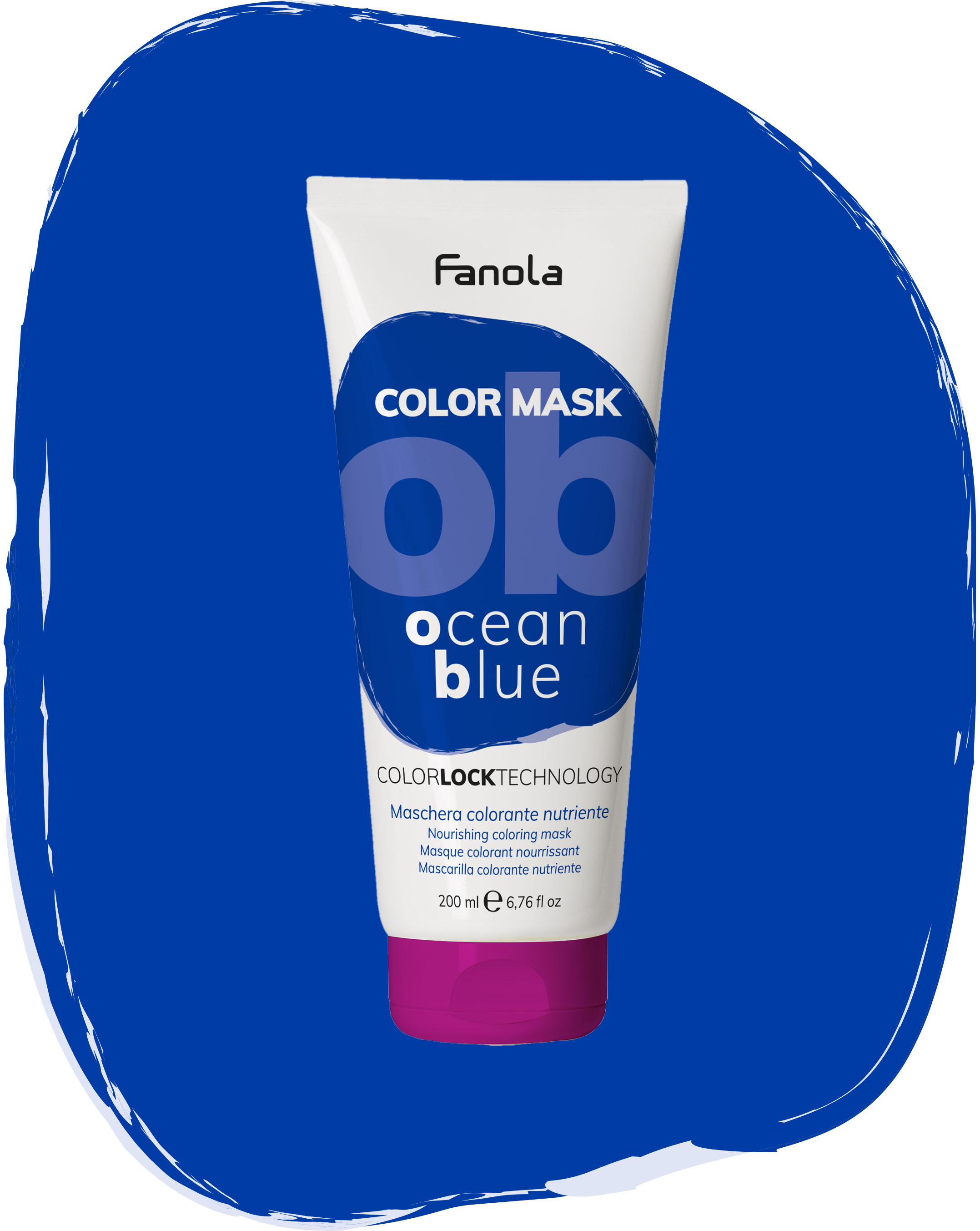 Fanola Color Mask Blue — увлажняющая тонирующая маска для волос, 200 мл